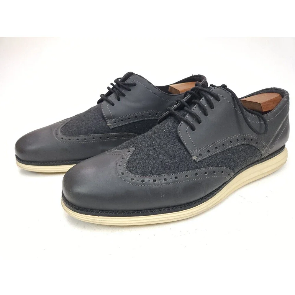 Cole Haan Original Grand Mens Size 11 M Wingtip Oxfords Gray C28861